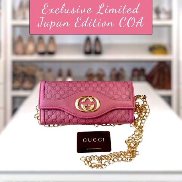 Gucci Handbags - Gucci JAPAN EXCLUSIVE GG Pattern Logo Ltd Edition Leather pink/mauve Crossbody